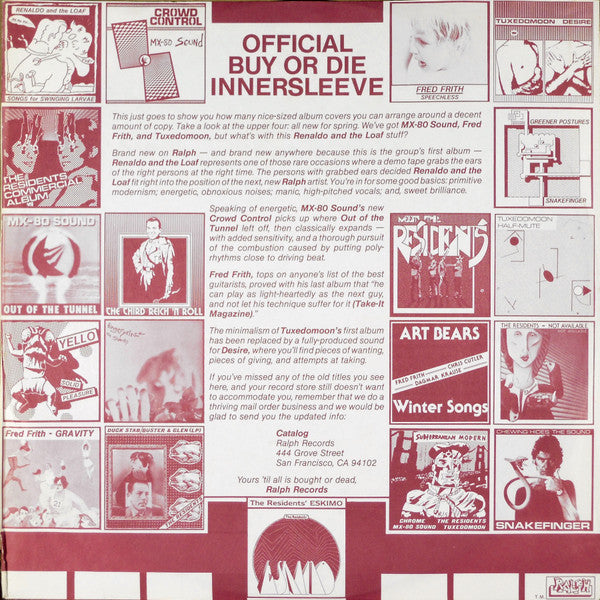 The Residents : The Third Reich 'N' Roll (LP, Album, RE, Cen)