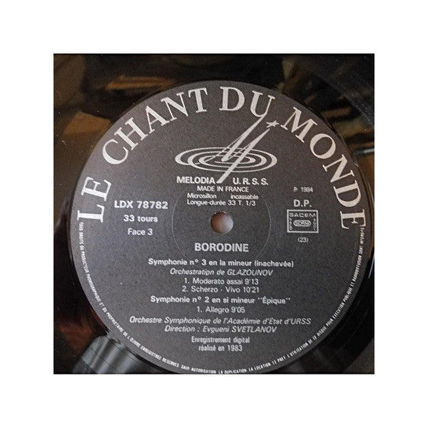 Evgeni Svetlanov : Borordine: Les trois symphonies (LP, Album, Gat + LP, Album, 2 L)