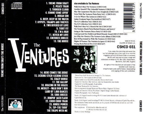 The Ventures : Theme From Shaft / The Horse (CD, Comp)