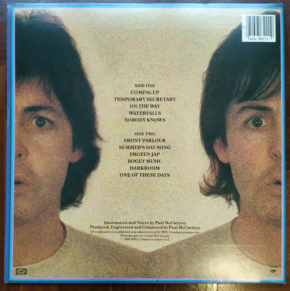Paul McCartney : McCartney II (LP, Album, San)