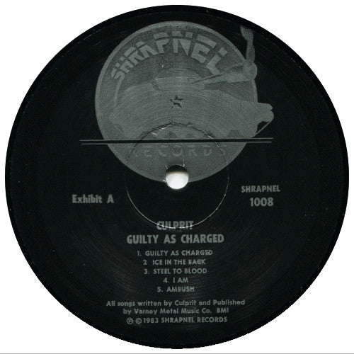 Culprit : Guilty As Charged (LP, Album)
