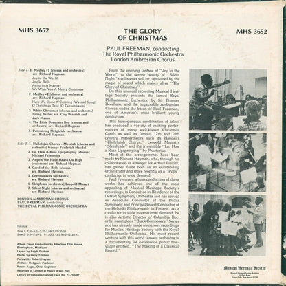 Paul Freeman (3) Conducting The Royal Philharmonic Orchestra, London Ambrosian Chorus* : The Glory of Christmas (LP, Album)