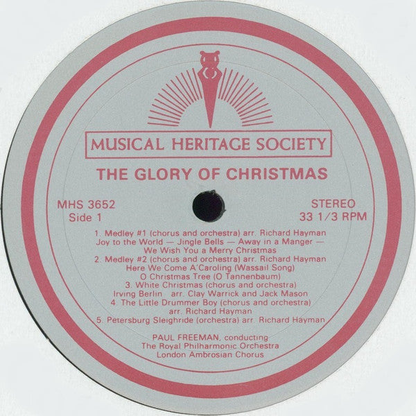 Paul Freeman (3) Conducting The Royal Philharmonic Orchestra, London Ambrosian Chorus* : The Glory of Christmas (LP, Album)