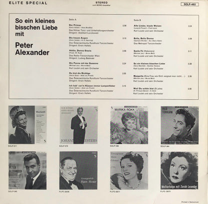Peter Alexander : So Ein Kleines Bisschen Liebe (LP, Album)