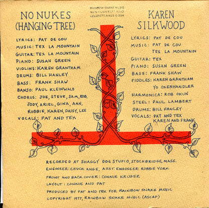 Pat DeCou And Tex LaMountain : No Nukes And Karen Silkwood (7")