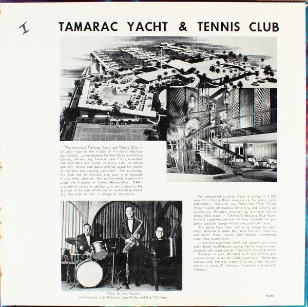 Lou Feher & The Thirsty Three : Live From Tamarac Yacht & Tennis Club (LP)