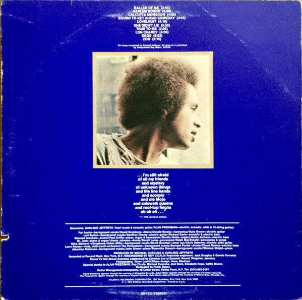 Garland Jeffreys : Garland Jeffreys (LP, Album, RI)