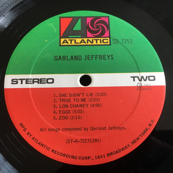 Garland Jeffreys : Garland Jeffreys (LP, Album, RI)