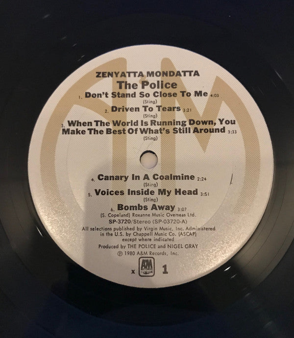 The Police : Zenyatta Mondatta (LP, Album, RE, X -)