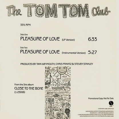 The Tom Tom Club* : Pleasure Of Love (12", Promo)