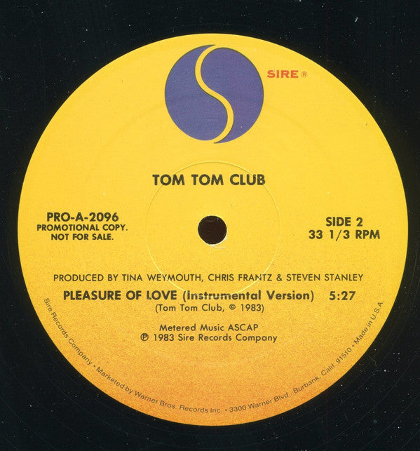 The Tom Tom Club* : Pleasure Of Love (12", Promo)