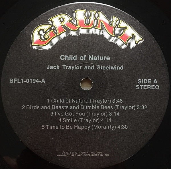 Jack Traylor And Steelwind : Child Of Nature (LP, Album, Ind)