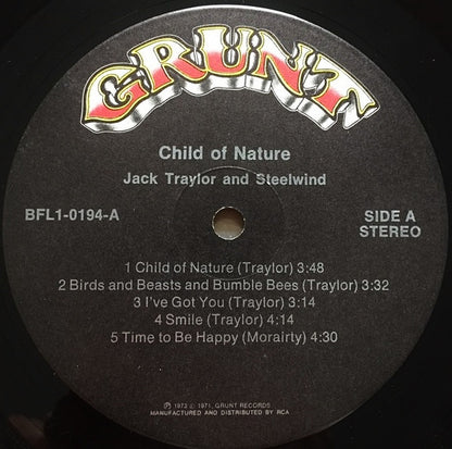 Jack Traylor And Steelwind : Child Of Nature (LP, Album, Ind)