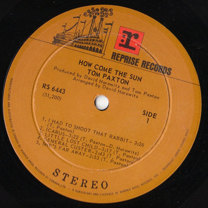 Tom Paxton : How Come The Sun (LP, Album)
