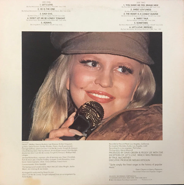 Peggy Lee : Let's Love (LP, Album, Mon)