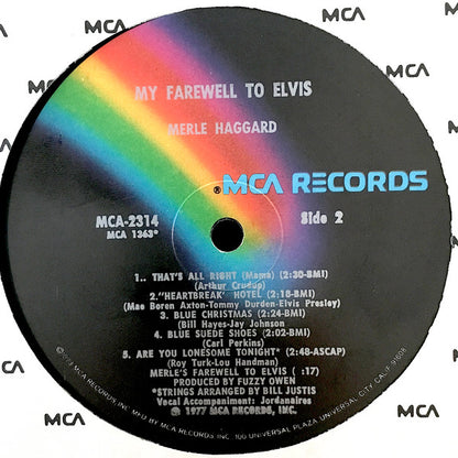 Merle Haggard : My Farewell To Elvis (LP, Album, Pin)
