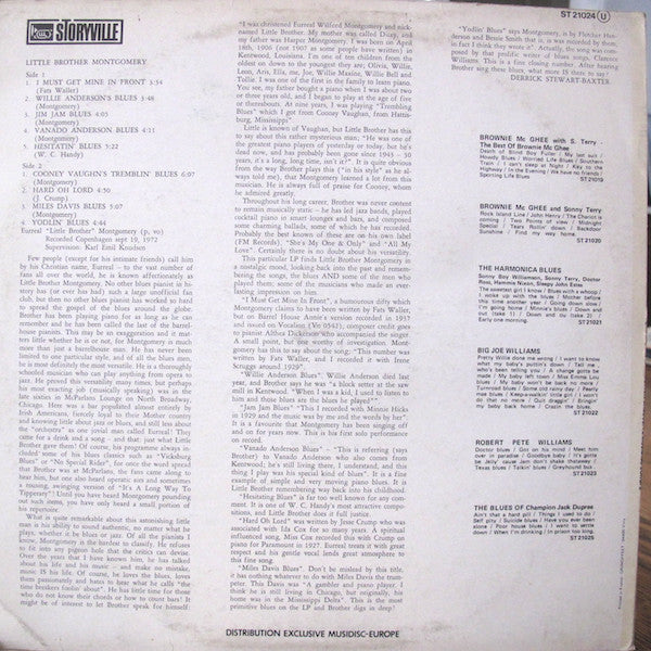 Little Brother Montgomery : Deep South Piano (LP, Album)