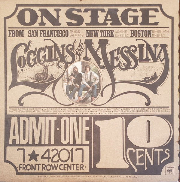Loggins And Messina : On Stage (2xLP, Album, San)