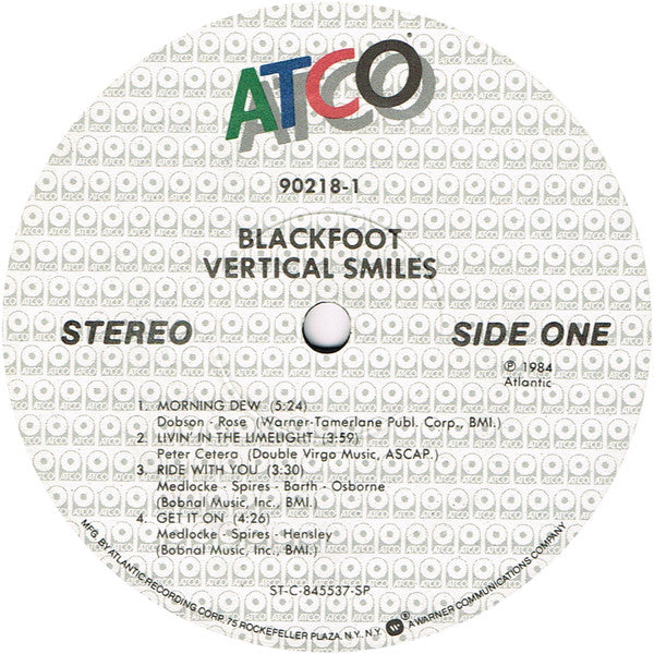 Blackfoot (3) : Vertical Smiles (LP, Album, Spe)
