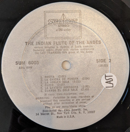 Los Tabarios : The Indian Flute of the Andes (LP, Album)