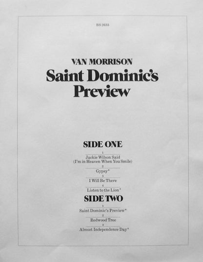 Van Morrison : Saint Dominic's Preview (LP, Album, San)
