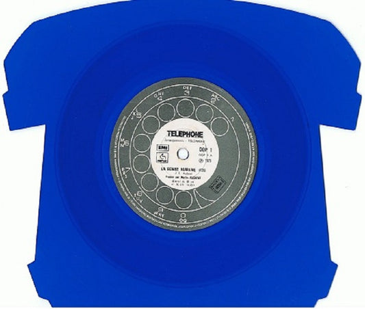 Telephone* : La Bombe Humaine/J'Suis Parti De Chez Mes Parents (7", Shape, Dar)