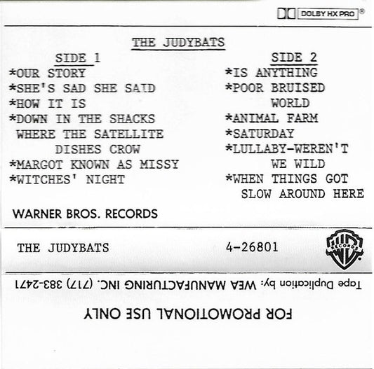 The Judybats* : The Judybats (Cass, Album, Promo)