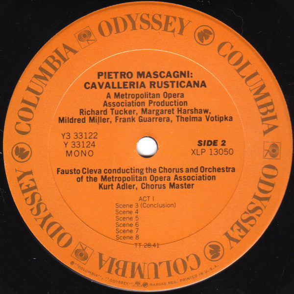 Ruggiero Leoncavallo, Pietro Mascagni, Richard Tucker (2), Lucine Amara, Giuseppe Valdengo, Thomas Hayward, Clifford Harvuot, Margaret Harshaw, Mildred Miller, Frank Guarrera, Thelma Votipka, Fausto Cleva Conducting The Chorus Of The Metropolitan Opera As : Pagliacci / Cavalleria Rusticana (3xLP, Mono + Box)