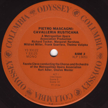 Ruggiero Leoncavallo, Pietro Mascagni, Richard Tucker (2), Lucine Amara, Giuseppe Valdengo, Thomas Hayward, Clifford Harvuot, Margaret Harshaw, Mildred Miller, Frank Guarrera, Thelma Votipka, Fausto Cleva Conducting The Chorus Of The Metropolitan Opera As : Pagliacci / Cavalleria Rusticana (3xLP, Mono + Box)