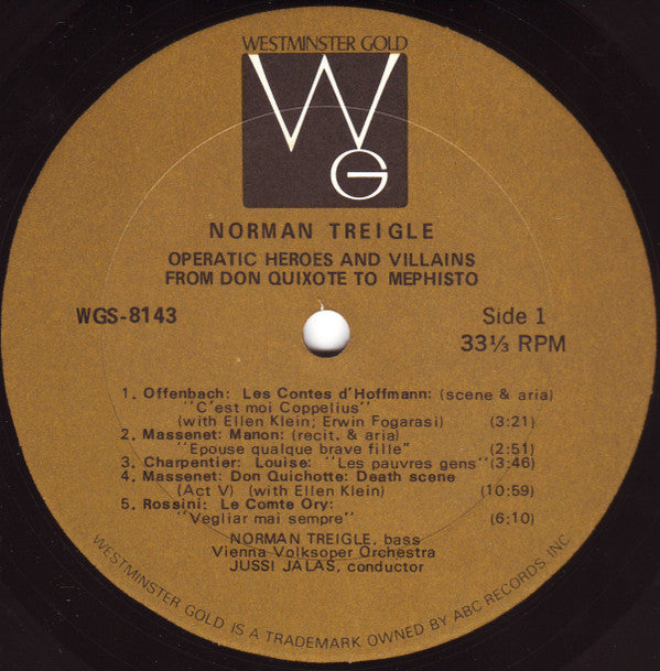Norman Treigle : Operatic Heroes & Villains (LP, RE)