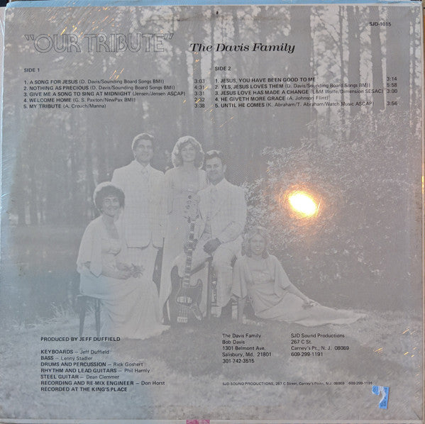 The Davis Family (6) : Our Tribute (LP, Album)