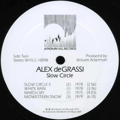 Alex De Grassi : Slow Circle (LP, Album, RP, RTI)