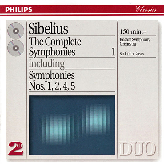 Jean Sibelius - Boston Symphony Orchestra, Sir Colin Davis : The Complete Symphonies 1 - Symphonies Nos. 1, 2, 4, 5 (2xCD, Comp, RM)