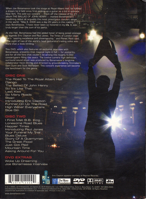 Joe Bonamassa : Live From The Royal Albert Hall (2xDVD, Dol)
