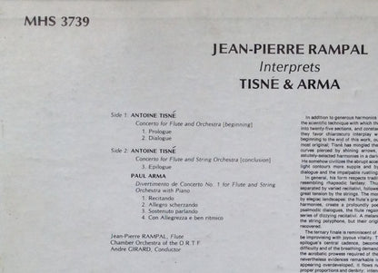 Jean-Pierre Rampal Interprets Antoine Tisné & Paul Arma : Jean-Pierre Rampal Interprets Tisné & Arma (LP)