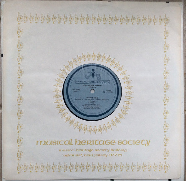 Jean-Pierre Rampal Interprets Antoine Tisné & Paul Arma : Jean-Pierre Rampal Interprets Tisné & Arma (LP)