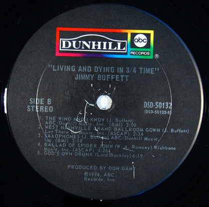 Jimmy Buffett : Living And Dying In 3/4 Time (LP, Album, San)