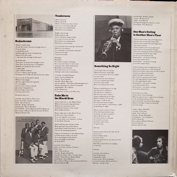 Paul Simon : There Goes Rhymin' Simon (LP, Album, Ter)
