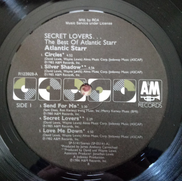 Atlantic Starr : Secret Lovers...The Best Of Atlantic Starr (LP, Album, Comp, Club, RCA)
