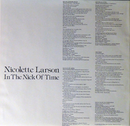 Nicolette Larson : In The Nick Of Time (LP, Album, Win)
