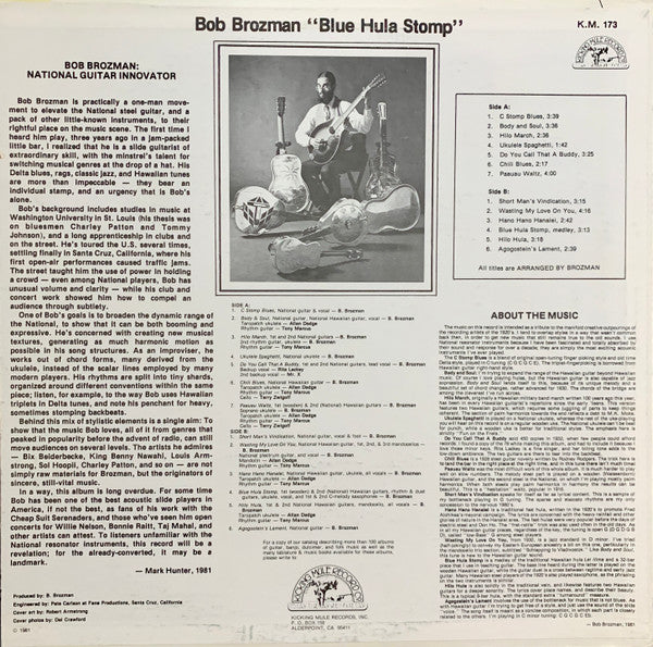 Bob Brozman : Blue Hula Stomp (LP, Album)