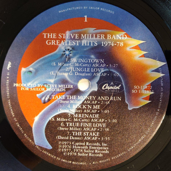Steve Miller Band : Greatest Hits 1974-78  (LP, Comp, Win)