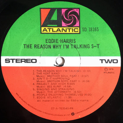 Eddie Harris : The Reason Why I'm Talking S--t (LP, Album, PR )