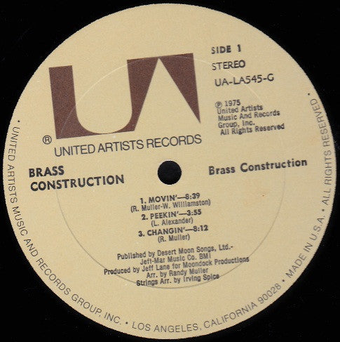Brass Construction : Brass Construction (LP, Album, All)