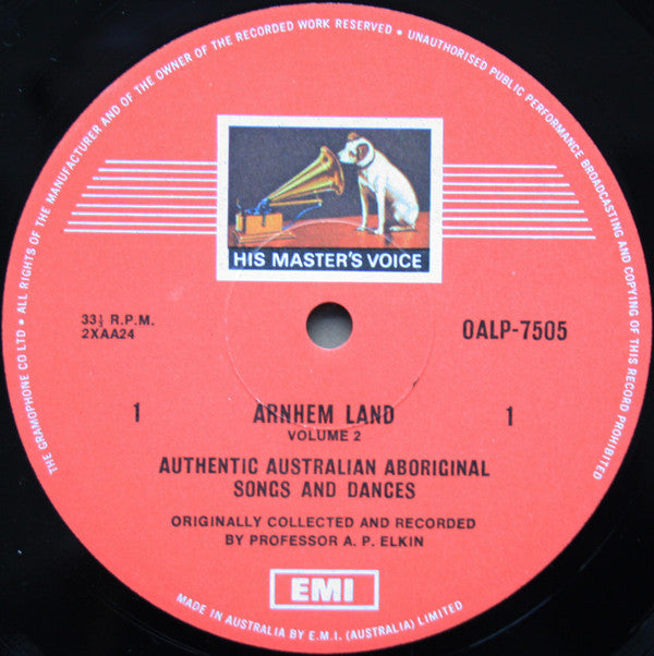 Australian Aborigines : Arnhem Land Volume 2: Authentic Australian Aboriginal Songs And Dances (LP, Mono, RP)