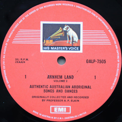 Australian Aborigines : Arnhem Land Volume 2: Authentic Australian Aboriginal Songs And Dances (LP, Mono, RP)