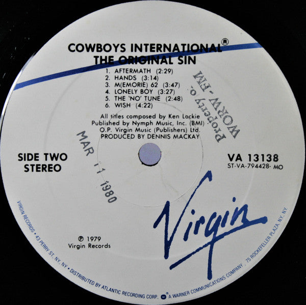 Cowboys International ®* : The Original Sin (LP, Album, MO)