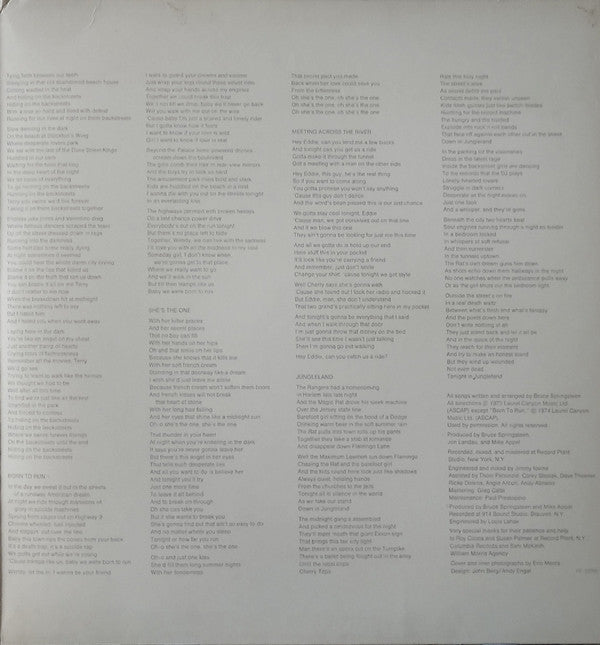 Bruce Springsteen : Born To Run (LP, Album, San)