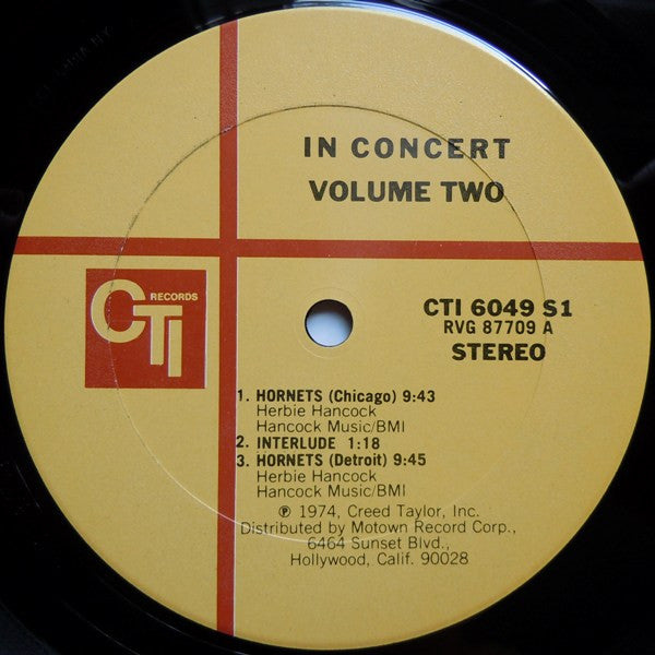 Herbie Hancock / Freddie Hubbard / Stanley Turrentine / Ron Carter / Jack DeJohnette / Eric Gale : In Concert Volume Two (LP, Album)
