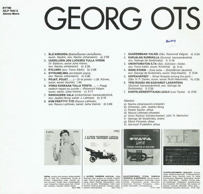 Georg Ots : Georg Ots (LP, Comp, Mono, RE)